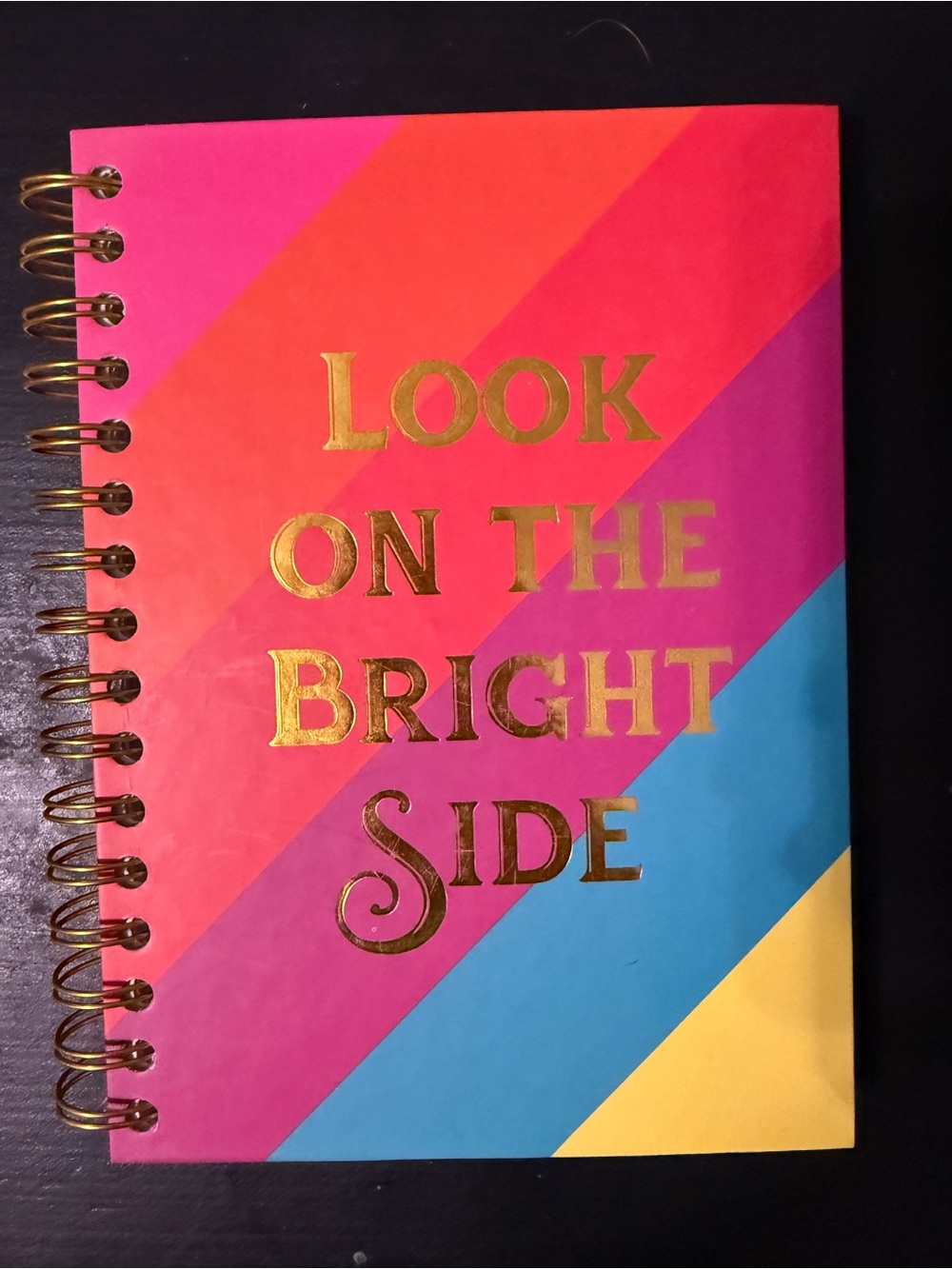 Spiral Notebook - Look On The Bright Side - Multi-Color